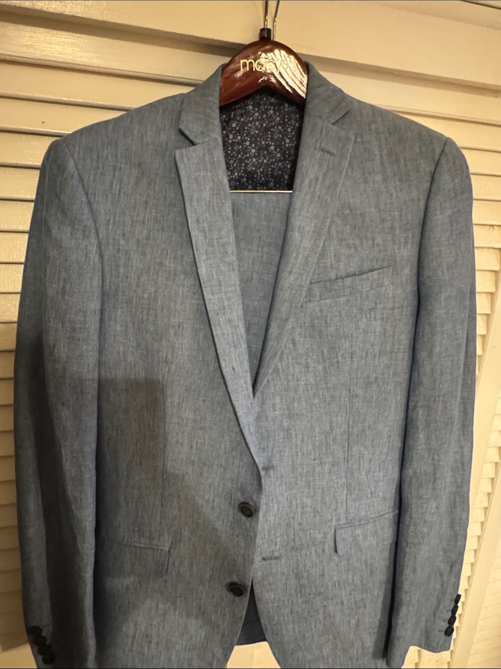 Bar III Sky Blue Linen-Blend Sport Coat